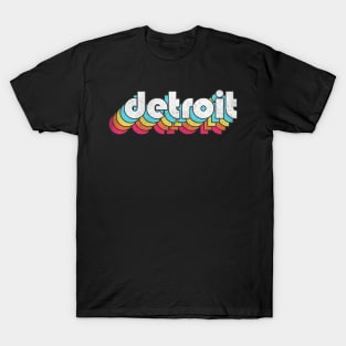 Detroit, Michigan \\// Retro Typography Design T-Shirt